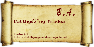Batthyány Amadea névjegykártya